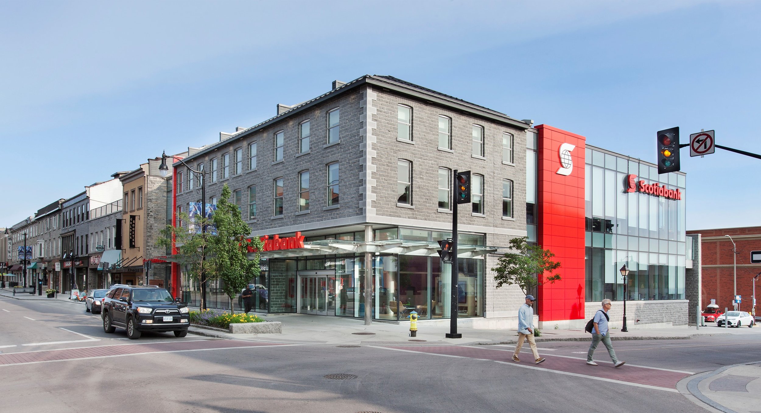Downtown Kingston exterior of Scotia Bank project by Shoalts and Zaback Architects.