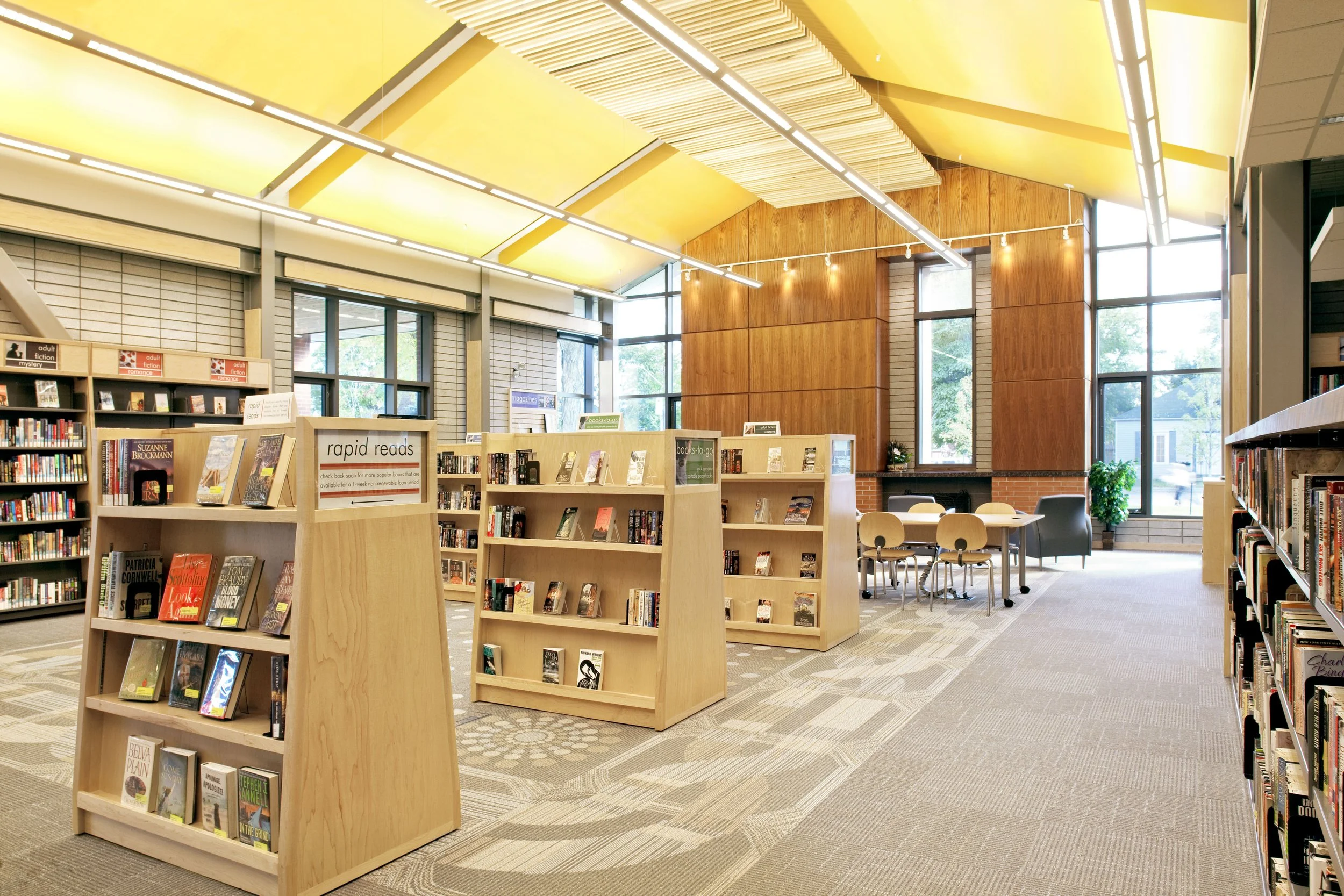 Newcastle Library interior design by Shoalts and Zaback Architects.