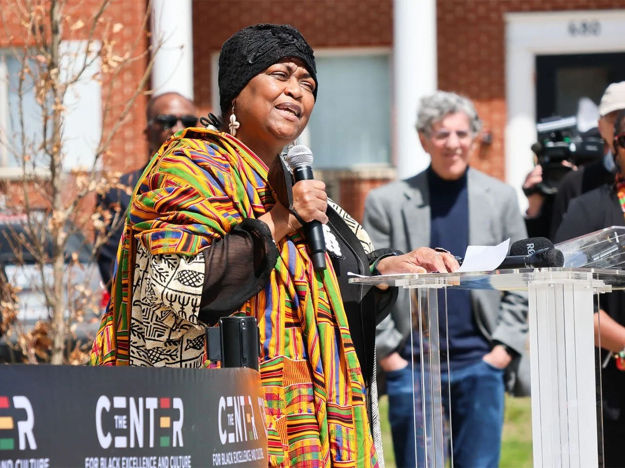 Poet Fabu Phillis Carter at the Opening of the Center for Black Excellence and Culture