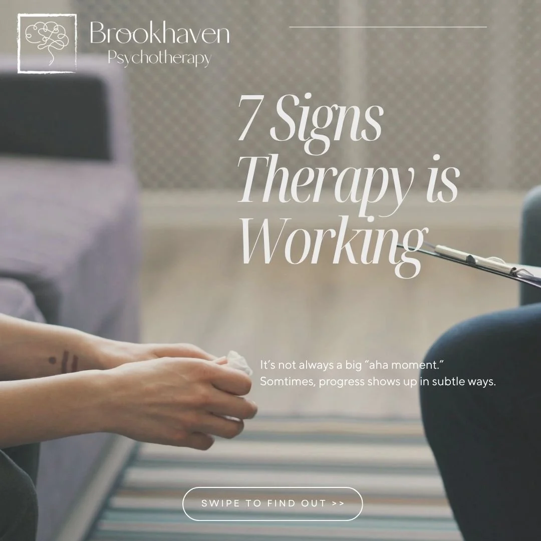 ✨ Healing isn&rsquo;t always loud &mdash; sometimes it&rsquo;s in the subtle shifts you don&rsquo;t notice right away. These 7 signs can remind you that therapy is working, even if progress feels slow. 💭💙

Which one resonates with you the most?

#T
