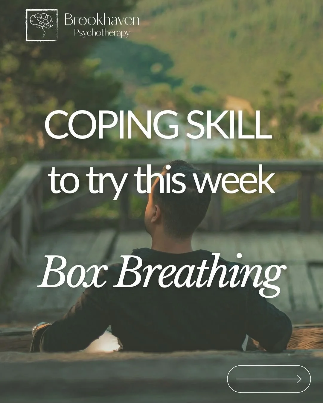 Feeling tense or anxious? Try box breathing &mdash; a simple, structured way to regulate your nervous system.

1️⃣ Inhale for 4
2️⃣ Hold for 4
3️⃣ Exhale for 4
4️⃣ Hold for 4

Visualize drawing a square with your breath.
#BreathingExercises #CopingTo