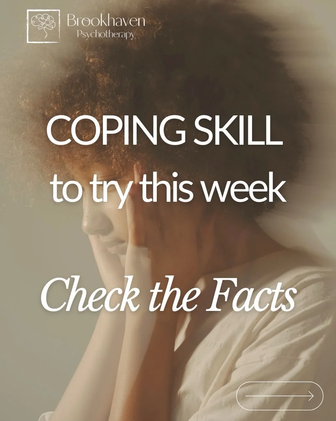 When emotions feel intense, pause and check the facts. Are your thoughts supported by evidence, or by fear, assumption, or habit? 
Clarity calms. 

#DBT #EmotionRegulation #CopingSkills #TherapyTools