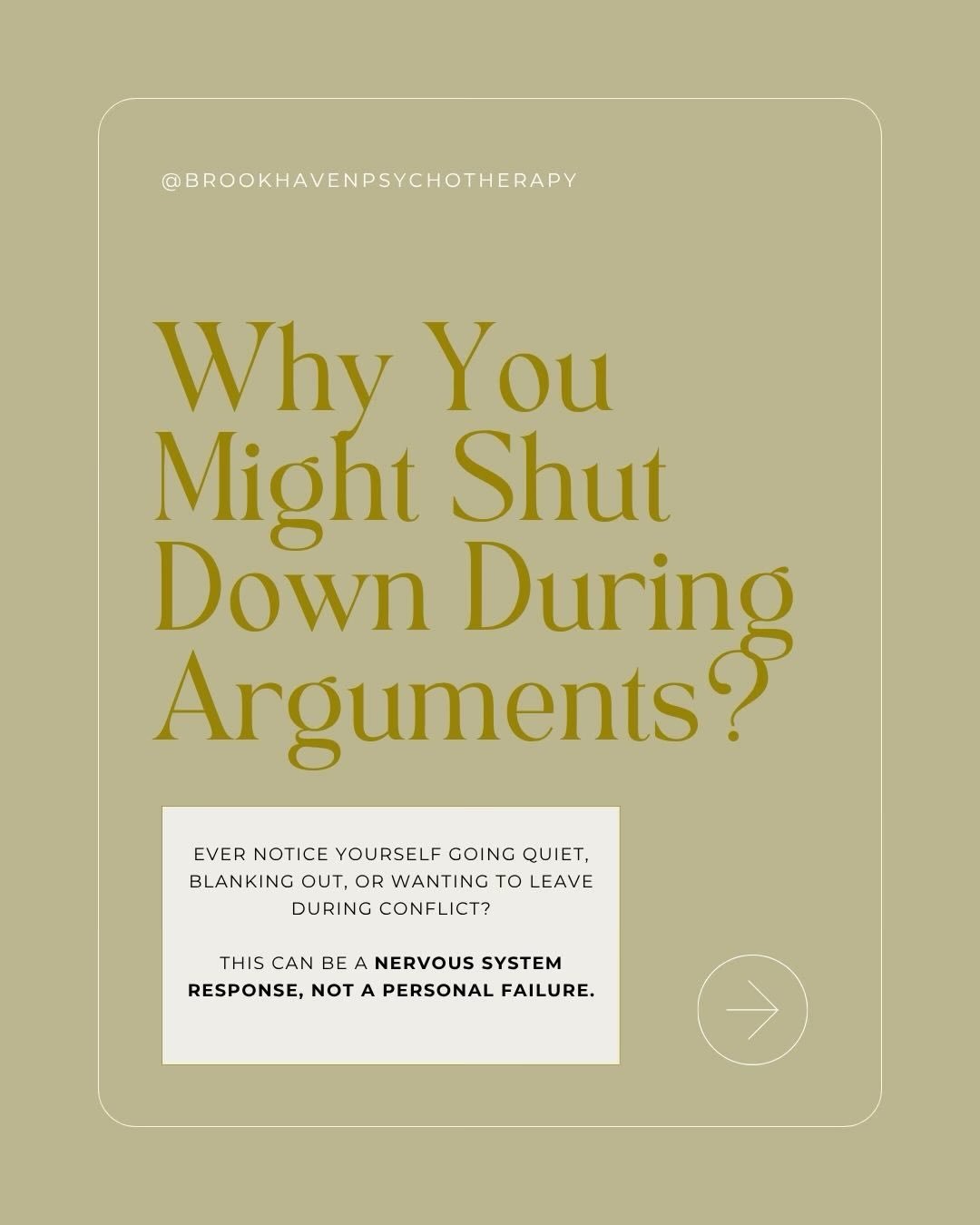 If you tend to go quiet or mentally &ldquo;check out&rdquo; during arguments, you&rsquo;re not alone.

For many people, shutting down during conflict is a nervous system response. When the brain senses threat or overwhelm, it may move into a freeze r