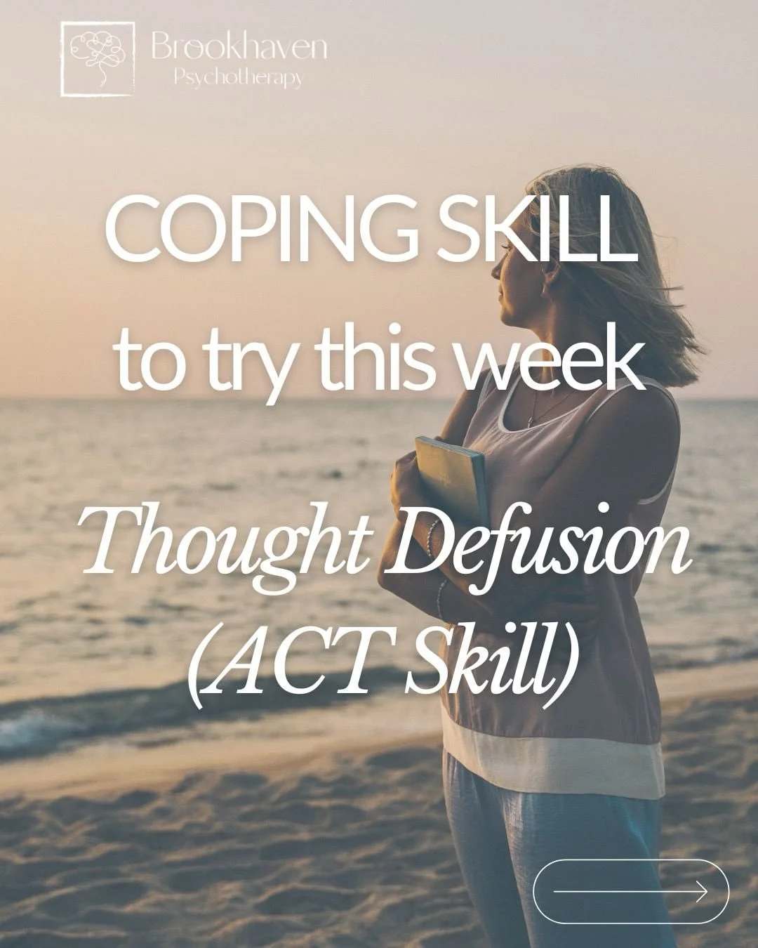 ACT teaches us to notice thoughts without becoming fused with them. 

Adding &ldquo;I&rsquo;m having the thought that&hellip;&rdquo; creates helpful distance.

#ACTskills #Mindfulness #CognitiveFlexibility