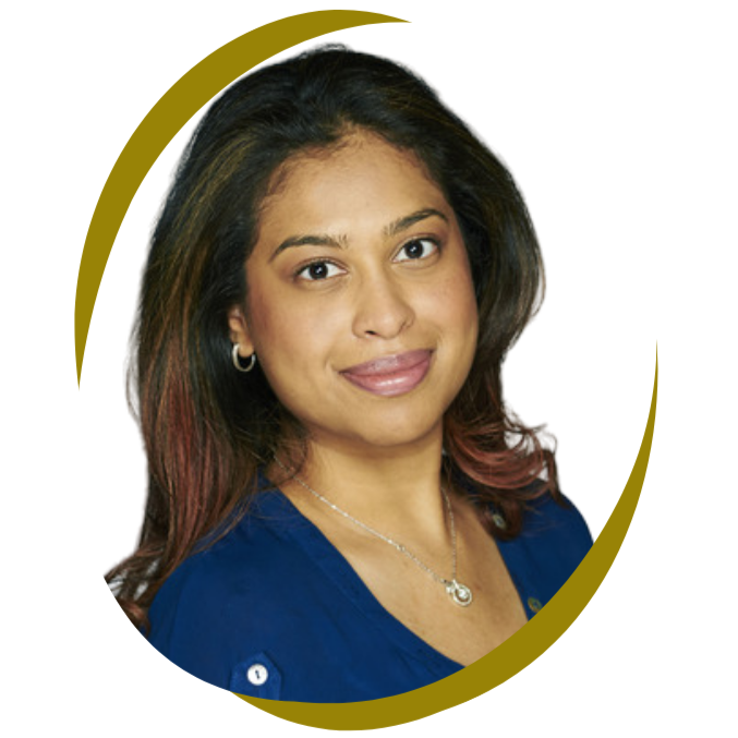 Headshot of middle aged woman named Shabnaaz Tanvir