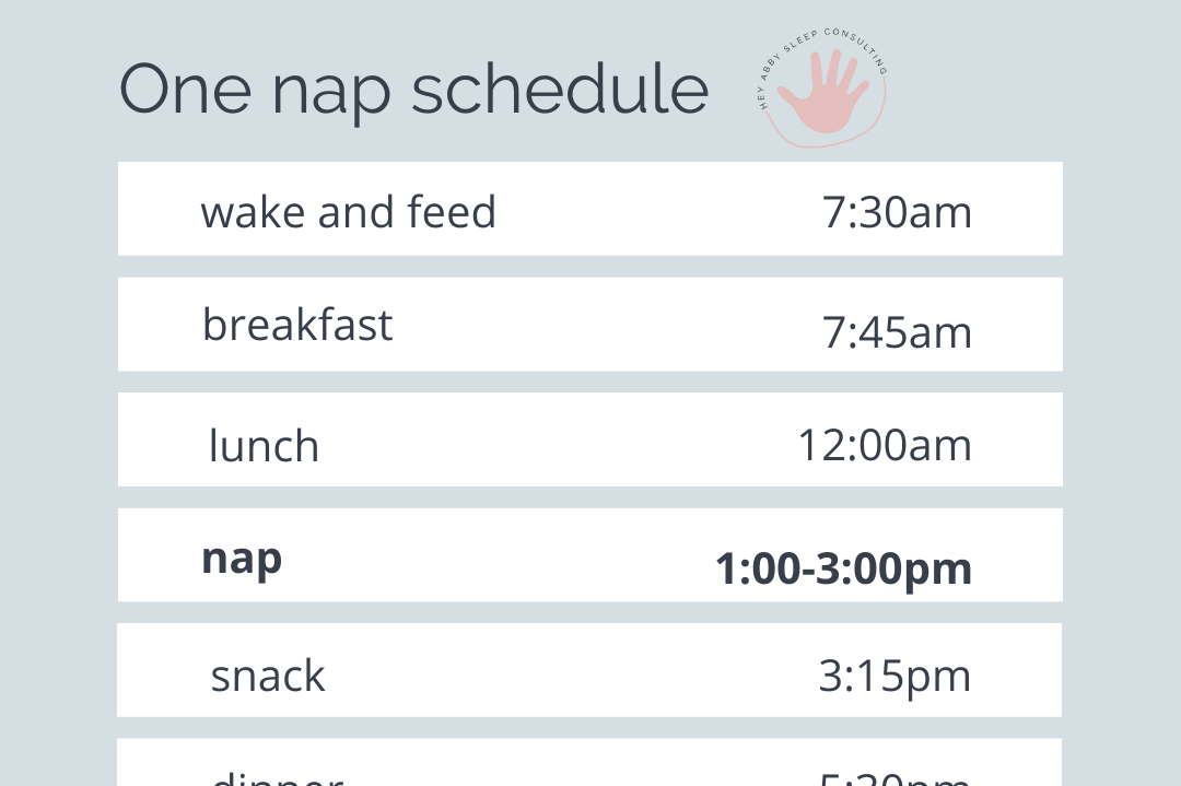 One Nap Schedule Freebie!