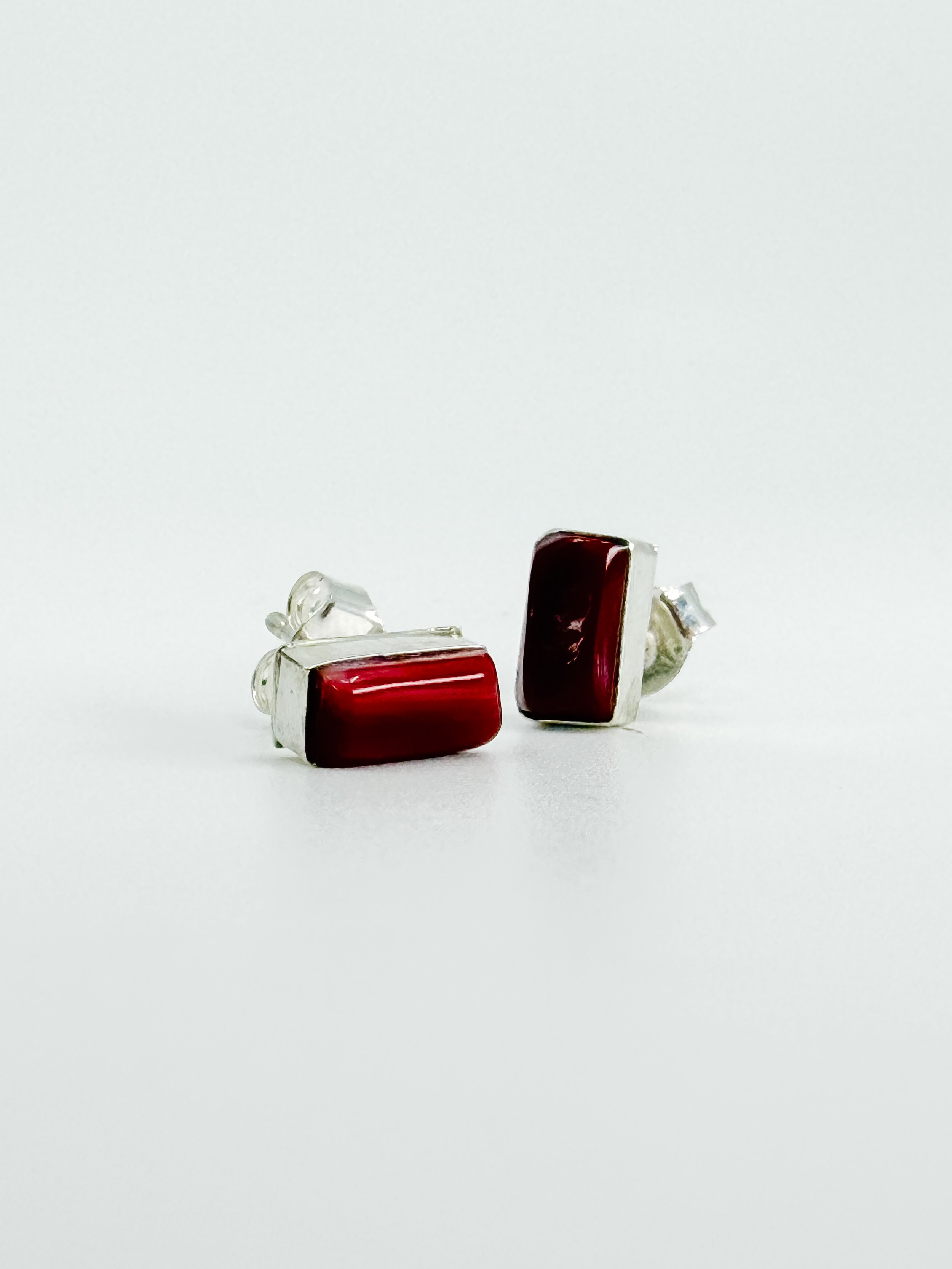 Handmade Zuni Jasper Stud Earrings