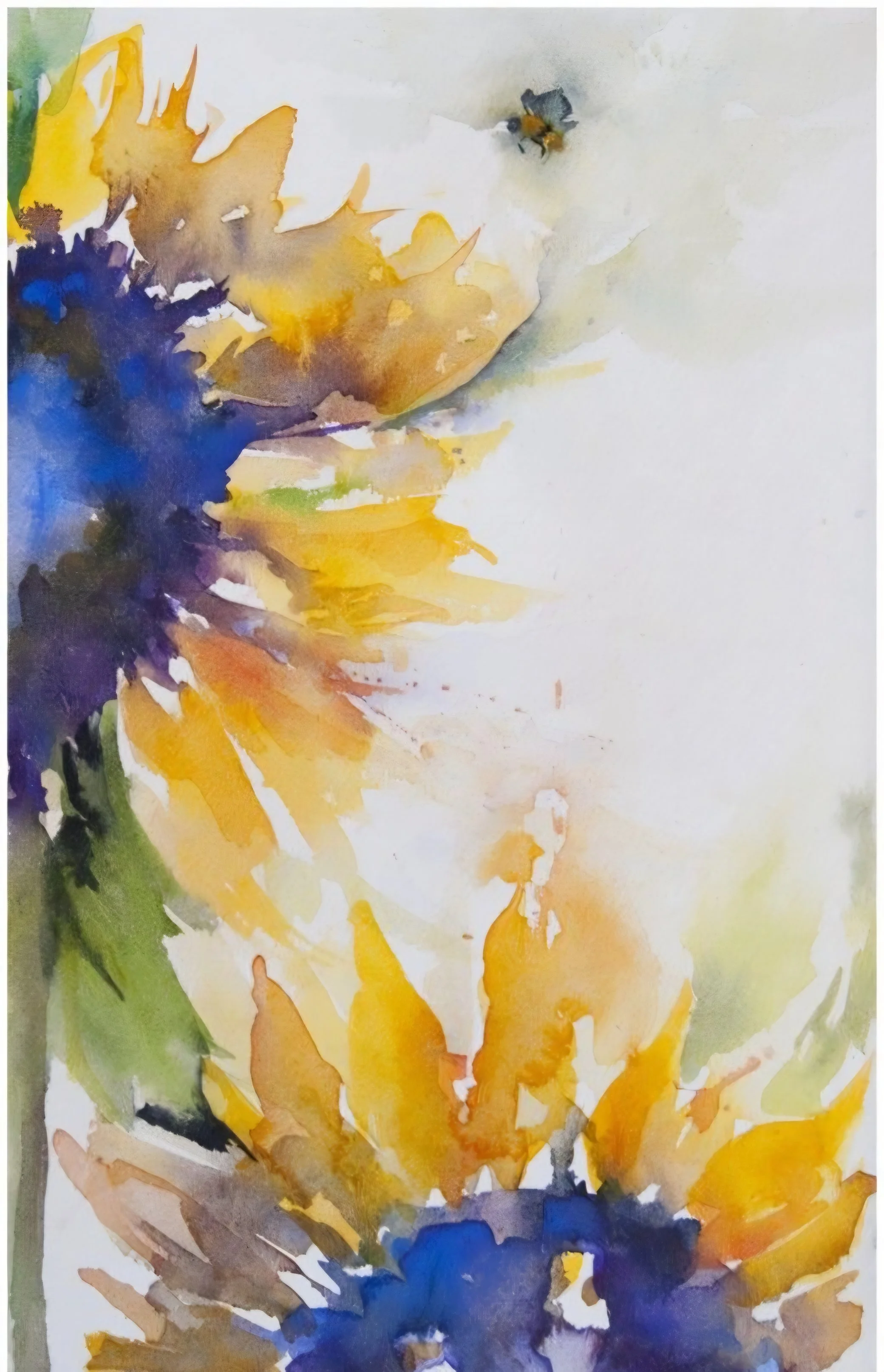 Zoom! Zoom!  Tuesday July 7 at 6.30pm - Watercolor Sunflowers