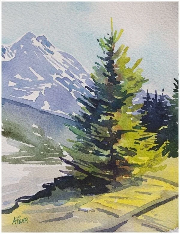 Zoom! Zoom! Tuesday September 22nd @ 6.30pm - Watercolor Lone Pine