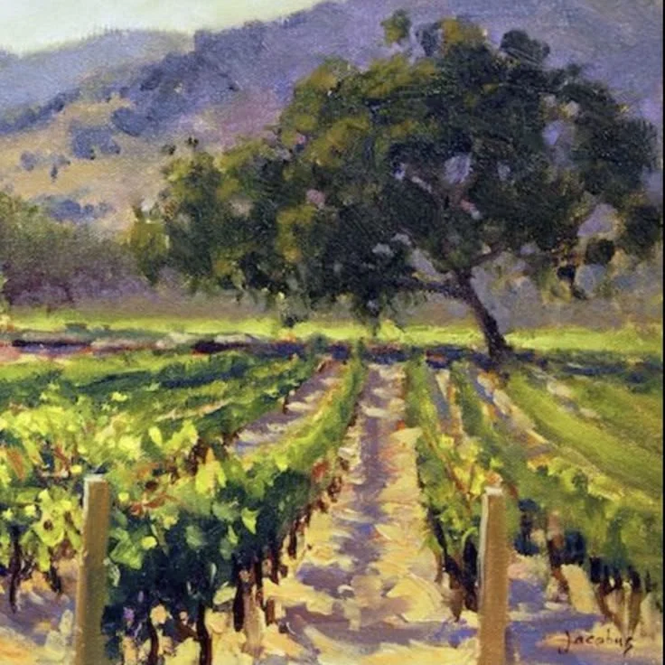 Wednesday evening at 6pm - July 8-29 - 1459 Humboldt Rd - Acrylic development -Vineyard