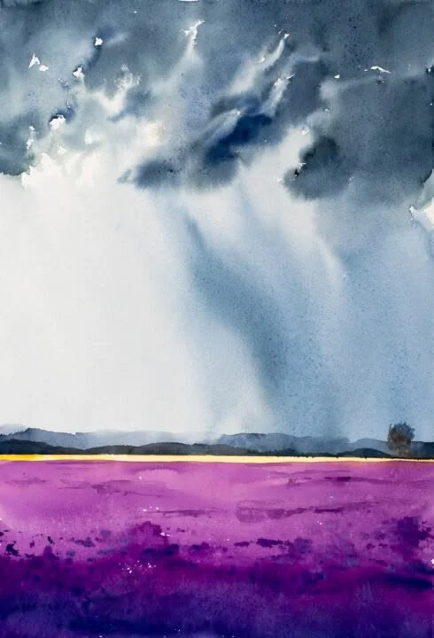 Thursday, October 8th at 12pm - Watercolor Purple Rain - 1459 Humboldt Rd, Chico