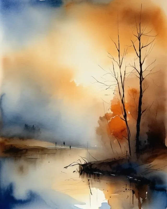 Thursday September 17 at 12pm - Fall Watercolor Scene at 1459 Humboldt Rd, Chico