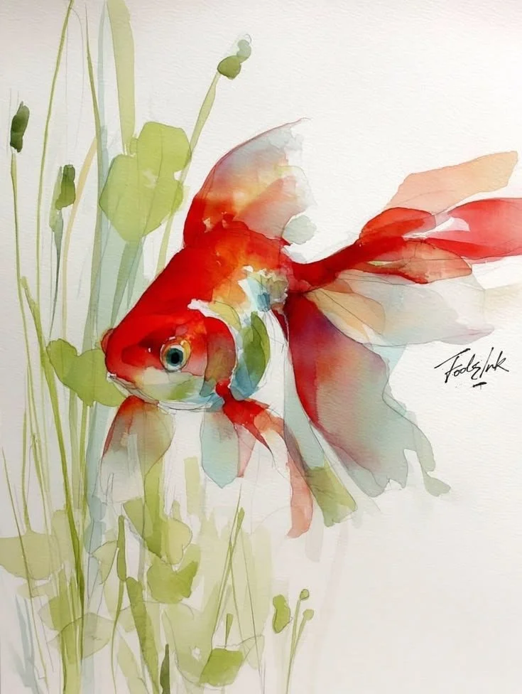 Thursday, October 29th at 12pm - Watercolor Goldfish - 1459 Humboldt Rd, Chico