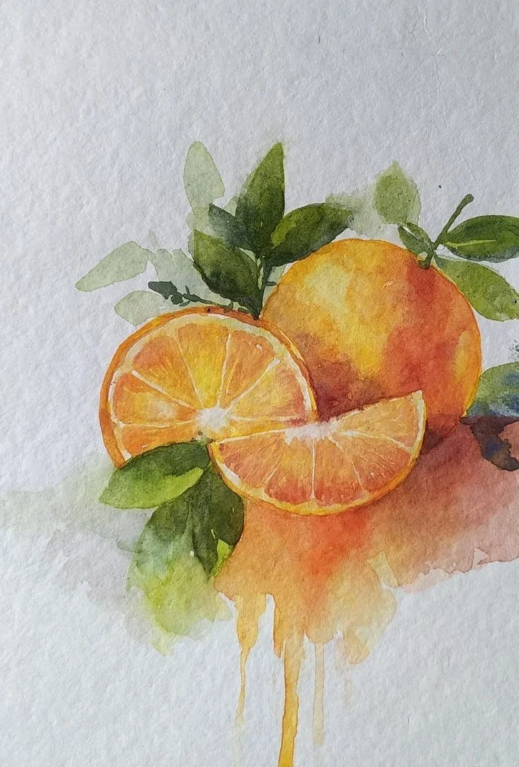 Zoom! Zoom! -Tuesday July 14 at 6.30pm - Watercolor Oranges