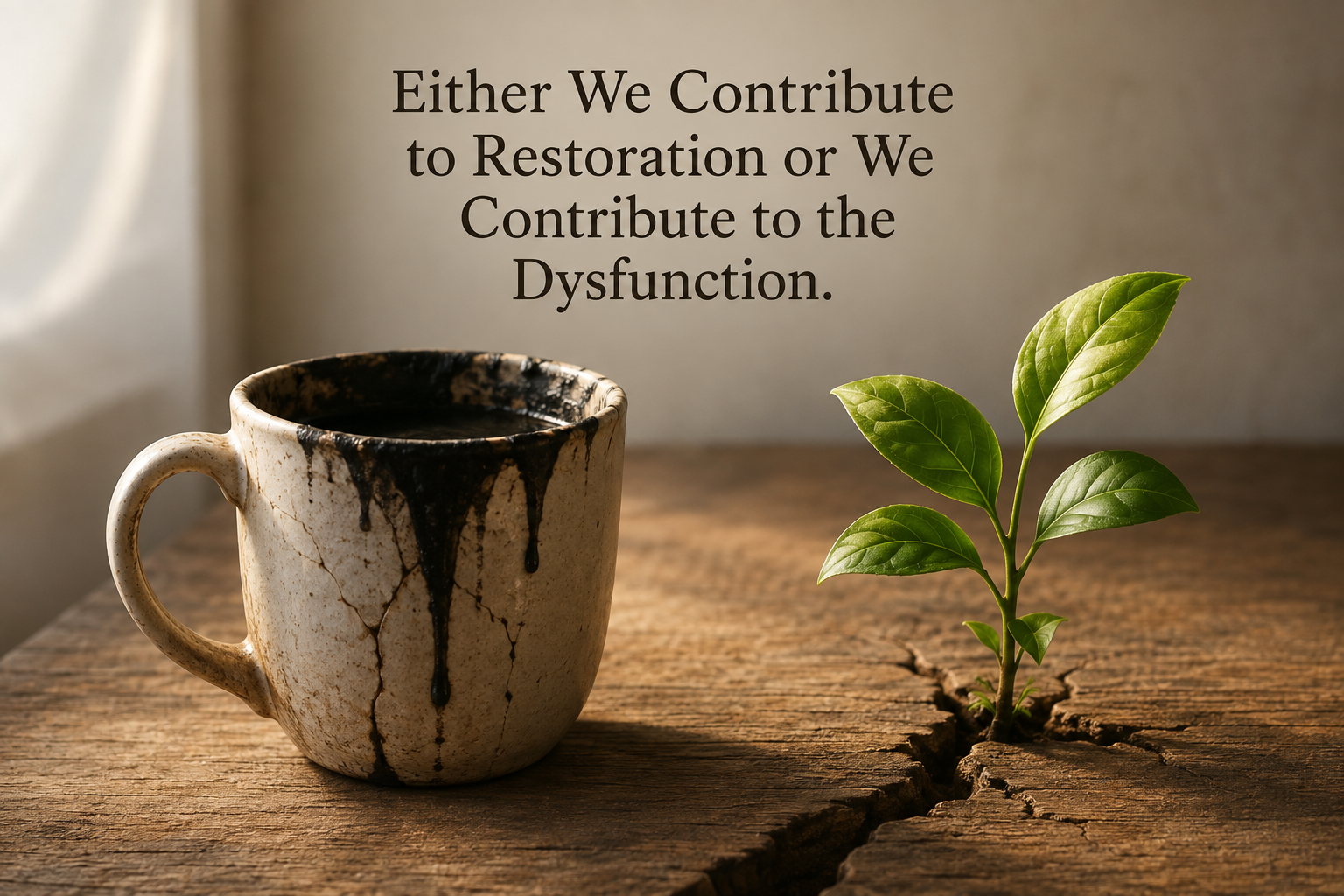 Either We Contribute to Restoration or We Contribute to the Dysfunction