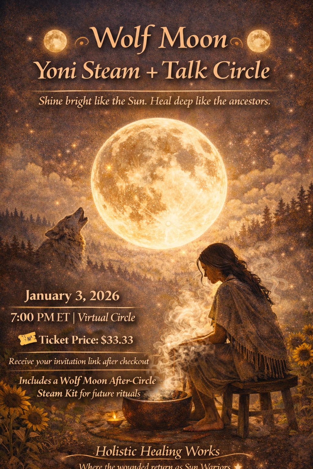 Wolf Moon Yoni Steam + Talk Circle