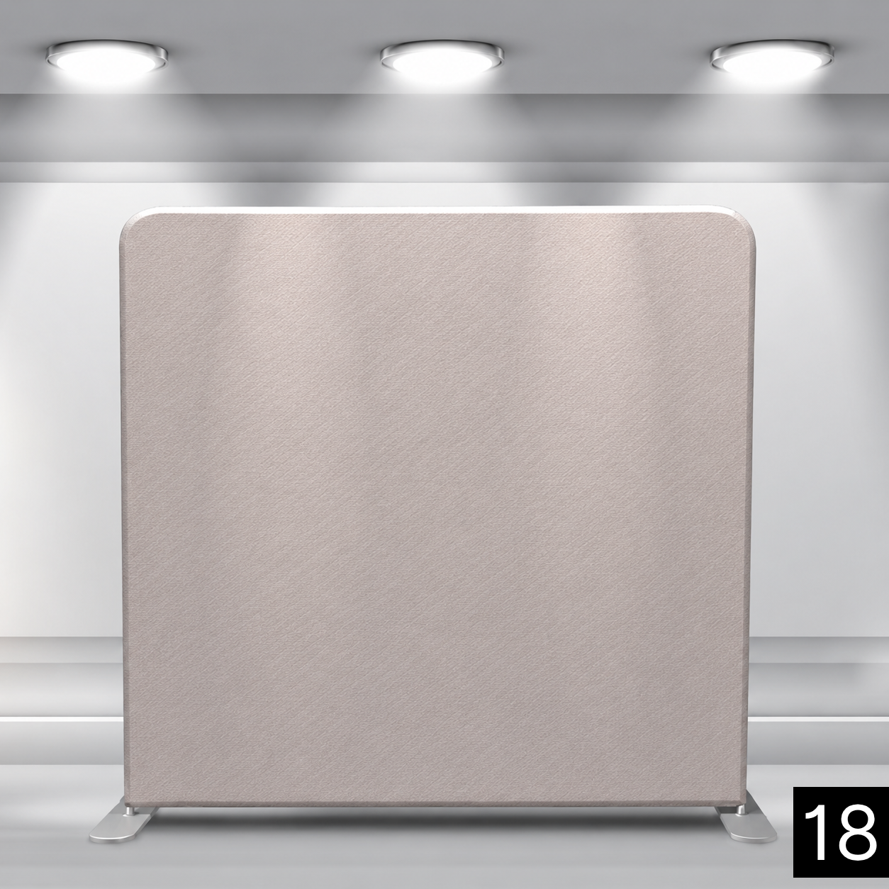 Soft champagne and linen-toned backdrop with a subtle fabric texture. Neutral and refined. Pairs beautifully with any color scheme and suits weddings, corporate events, and elegant gatherings