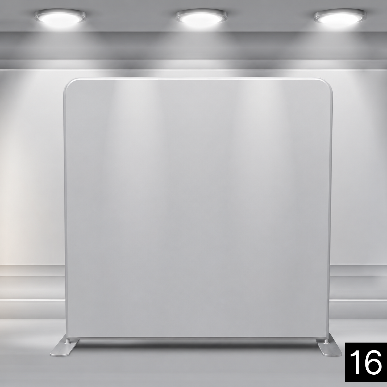 Clean, solid matte white backdrop. Bright and timeless. Works with any event theme and outfit color, and keeps the focus entirely on your guests