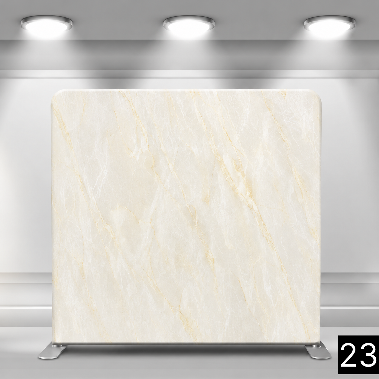Soft cream and ivory marble texture with subtle warm gold veining. Luxurious and timeless. Works beautifully for weddings, corporate events, and elegant milestone celebrations