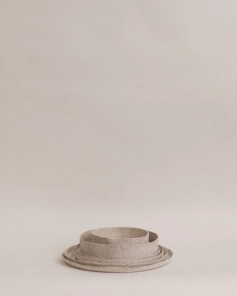 7 Piece White Pebble Set Fine