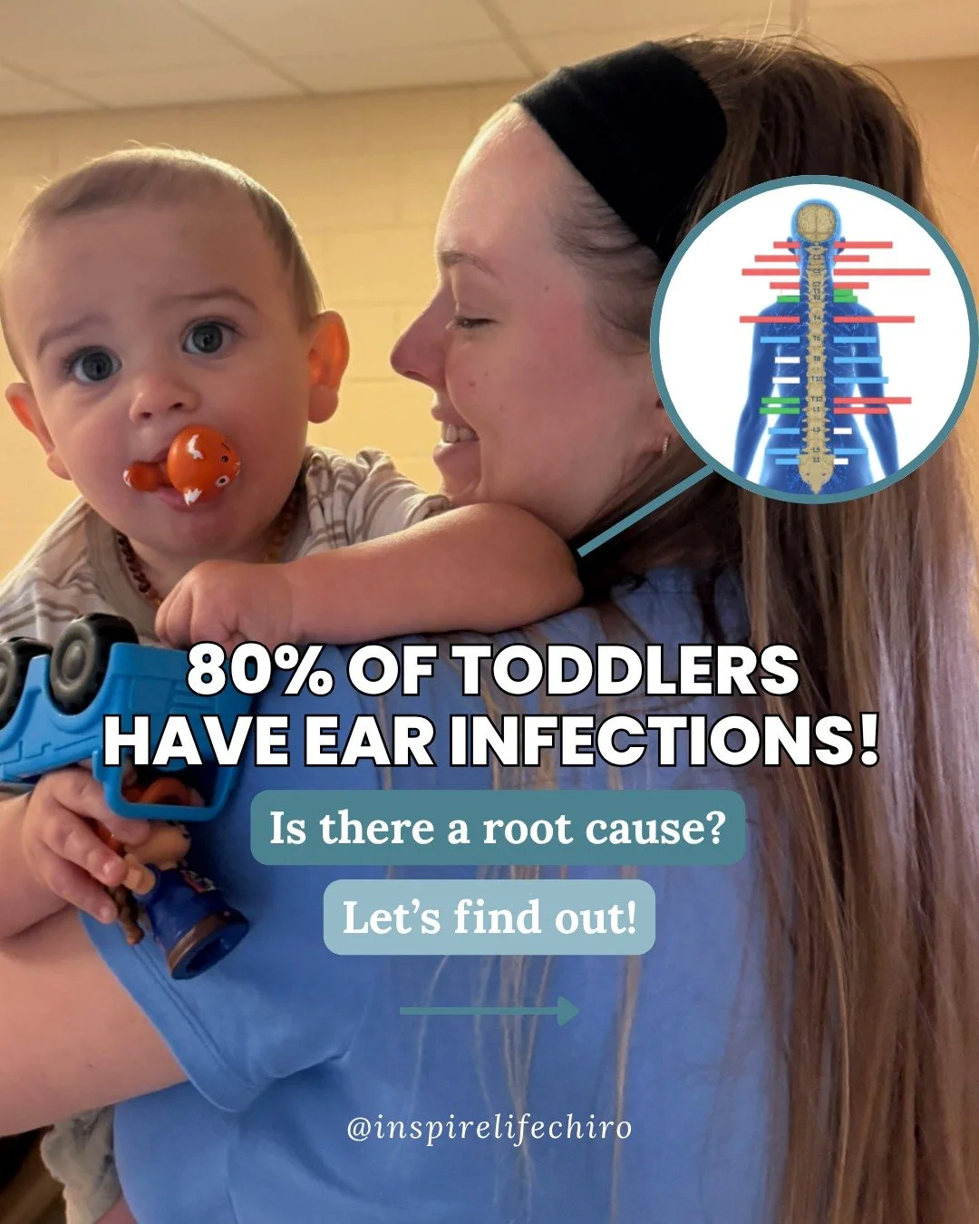 80% of children suffer from ear infections?!? Let's do something about that... And no, the answer isn't to prescribe antibiotics for a VIRAL ear infection. Let's get to the root cause instead!! To read more about how chiropractic can help get to the 