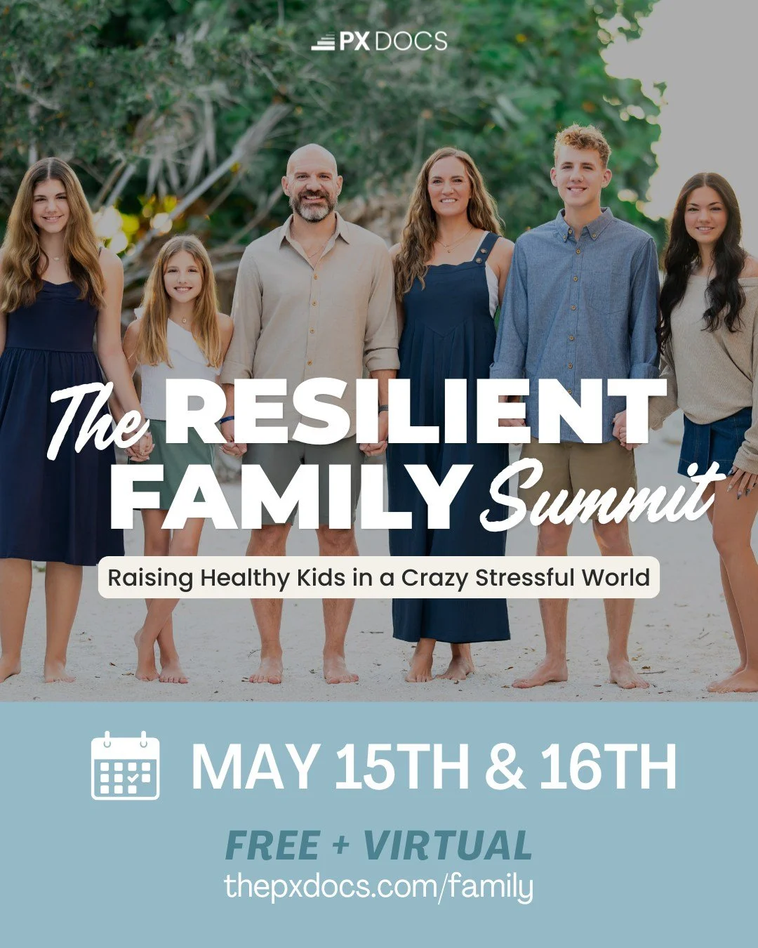 Reminder that we have an amazing PX Docs Resilient Family Virtual Summit coming up! 

It&rsquo;s all about Raising Healthy Kids in a Crazy, Stressful World 🌎

Not fear. Not perfection. Not trying to &ldquo;do it all.&rdquo;

But learning how to buil