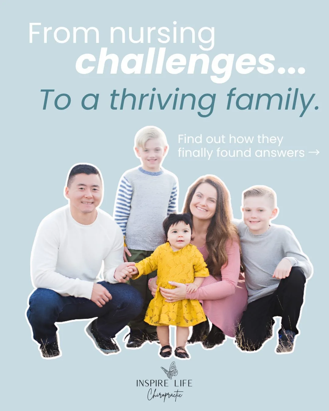 Sometimes the first adjustment isn't for the whole family.

It starts with one person.

For Chelsea's family, it was baby Gemma. At just 3 weeks old, they were searching for answers to nursing challenges, colic, digestive issues, and sleepless nights