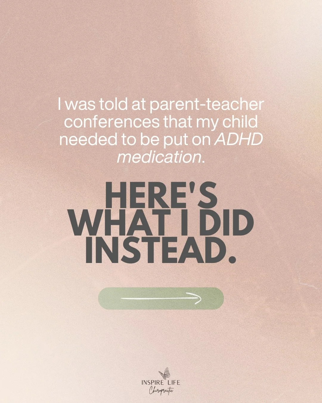 When your child is struggling with ADHD, medication can sometimes feel like the only option presented. But for many parents, they want to look deeper first. 🧠🤍

At Inspire Life Chiropractic, we look at how the nervous system is functioning and wher