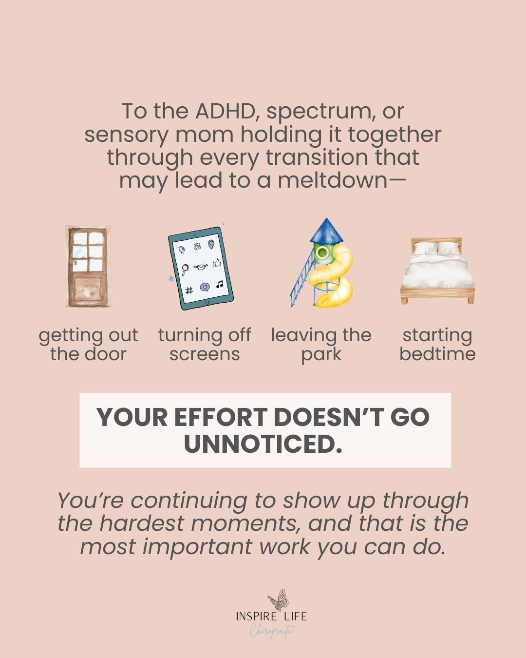 As school is starting and the business gets even crazier, make sure to take an extra moment for you, Mom!
You're doing amazing, and we see you! 🩵

 #PediatricChiropractic #adhd #backtoschool
