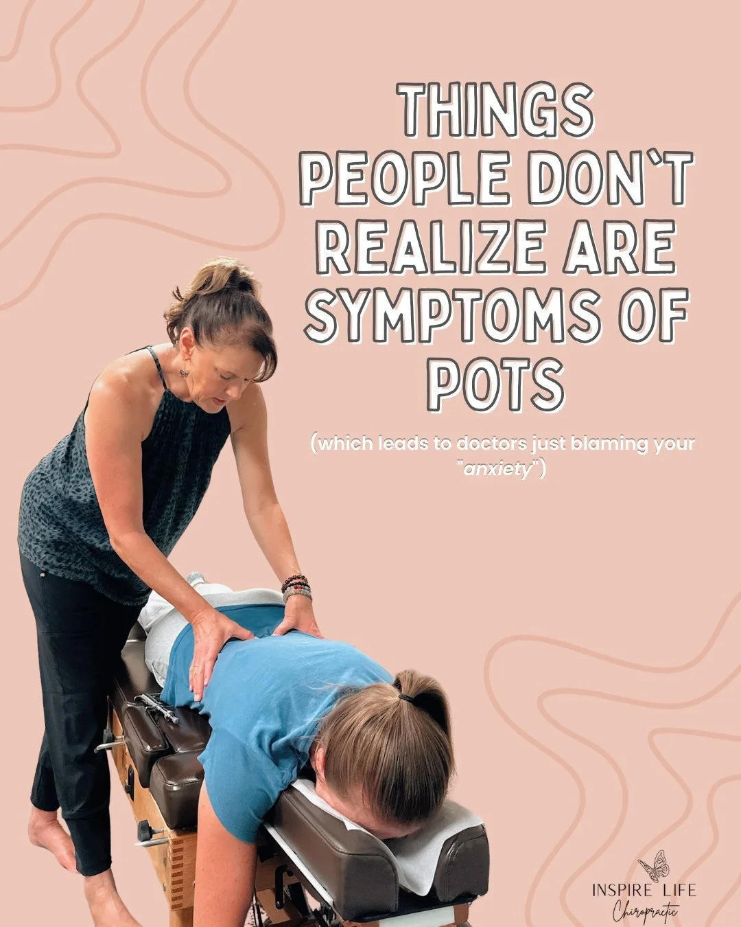 It's not just anxiety. These are real symptoms that people with POTS experience constantly. 
If you're ready to get to the root cause of these symptoms, DM us or click the link in our bio to learn more! 🩵
 #pots #dysautonomia #chiropractic