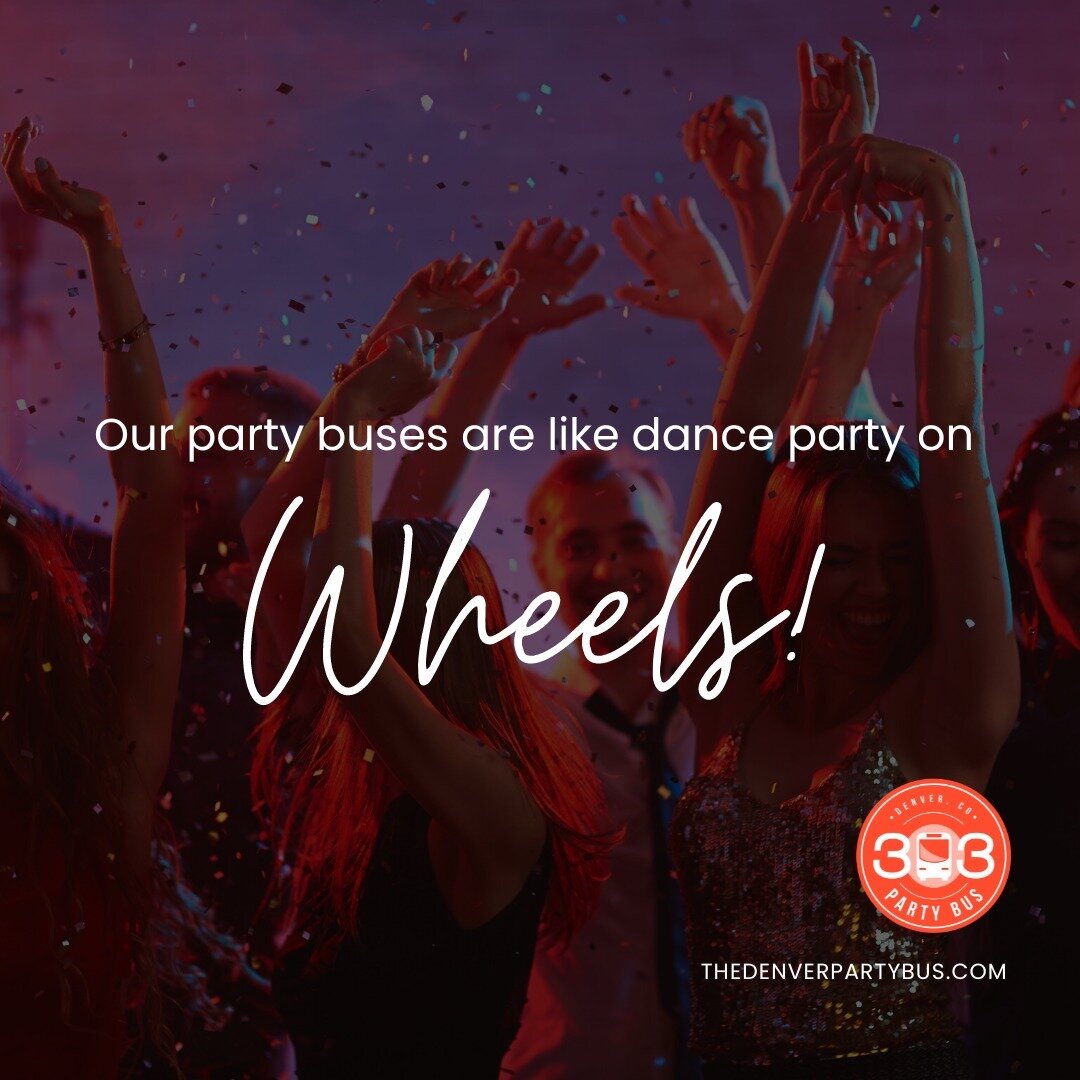 Our party buses are like &quot;dance party on wheels!&quot; 🚘

303 Party Bus Denver began in 2012 with a group of local Denverites found a bus for sale and started thinking creatively about what could be done with it. ✨

&ldquo;We wanted to build th