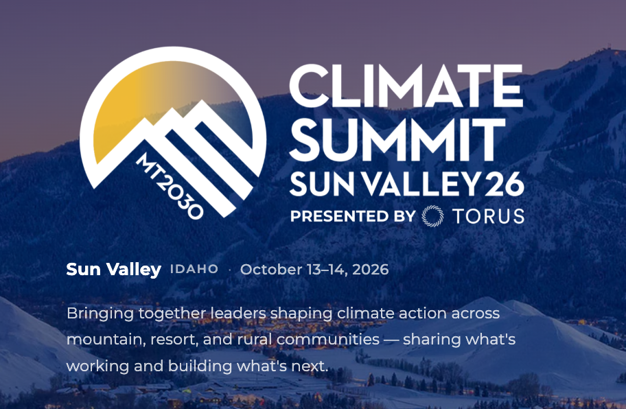 Mountain Towns 2030 Climate Summit Sun Valley 2026
