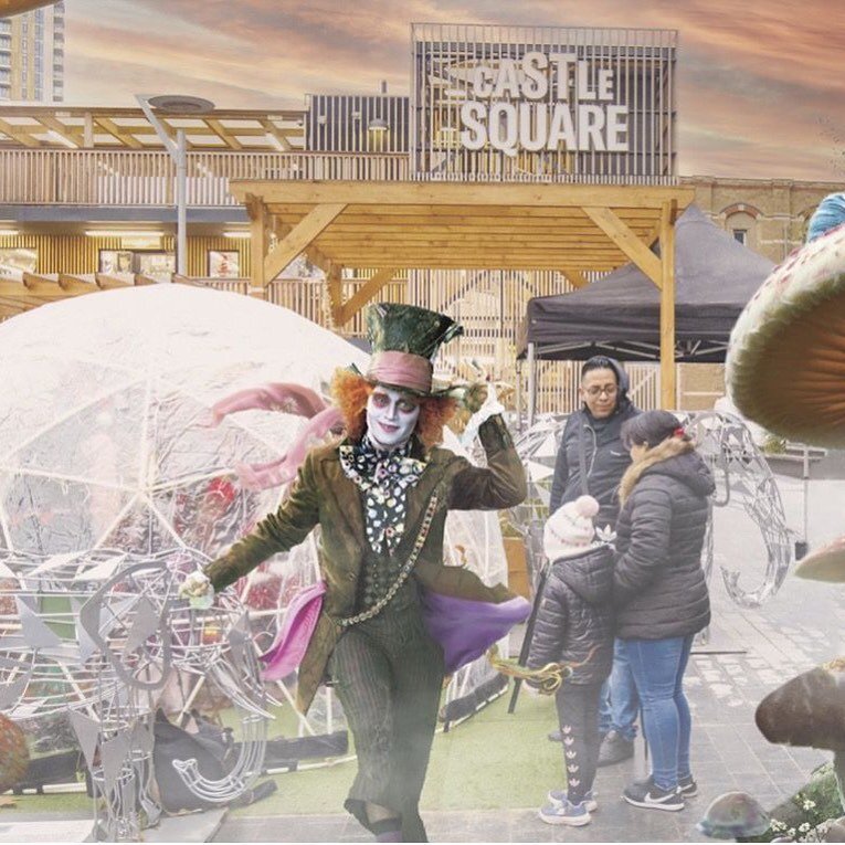 Inspired by Alice in Wonderland, follow @castlesquarelondon down the rabbit hole (or Instagrammable themed dome) into a Wonderland where you can sit down for a tea party with the White Rabbit Easter Bunny and Mad Hatter and take selfies. 

The day wi