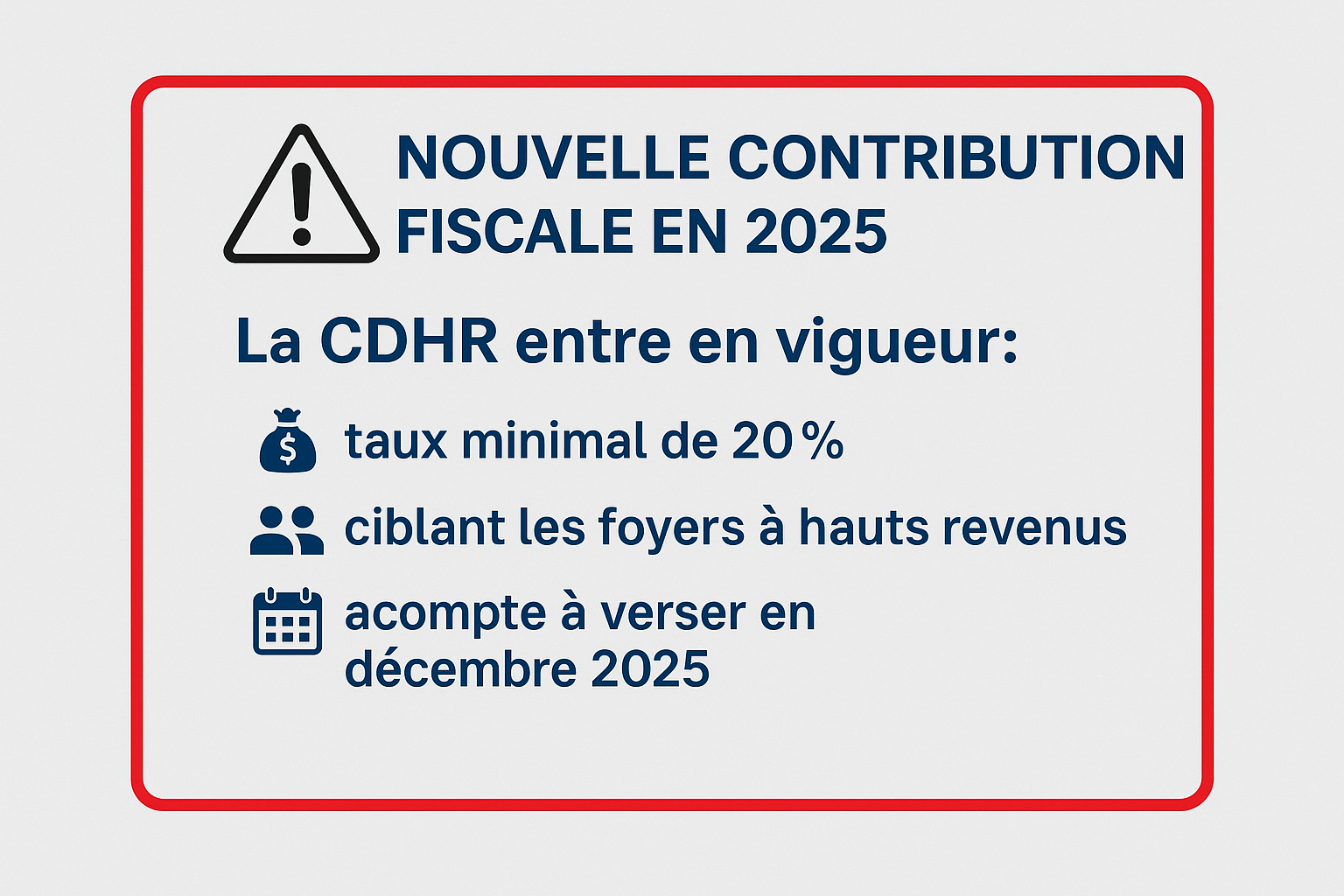 CDHR 2025 : vers une imposition minimale des hauts revenus