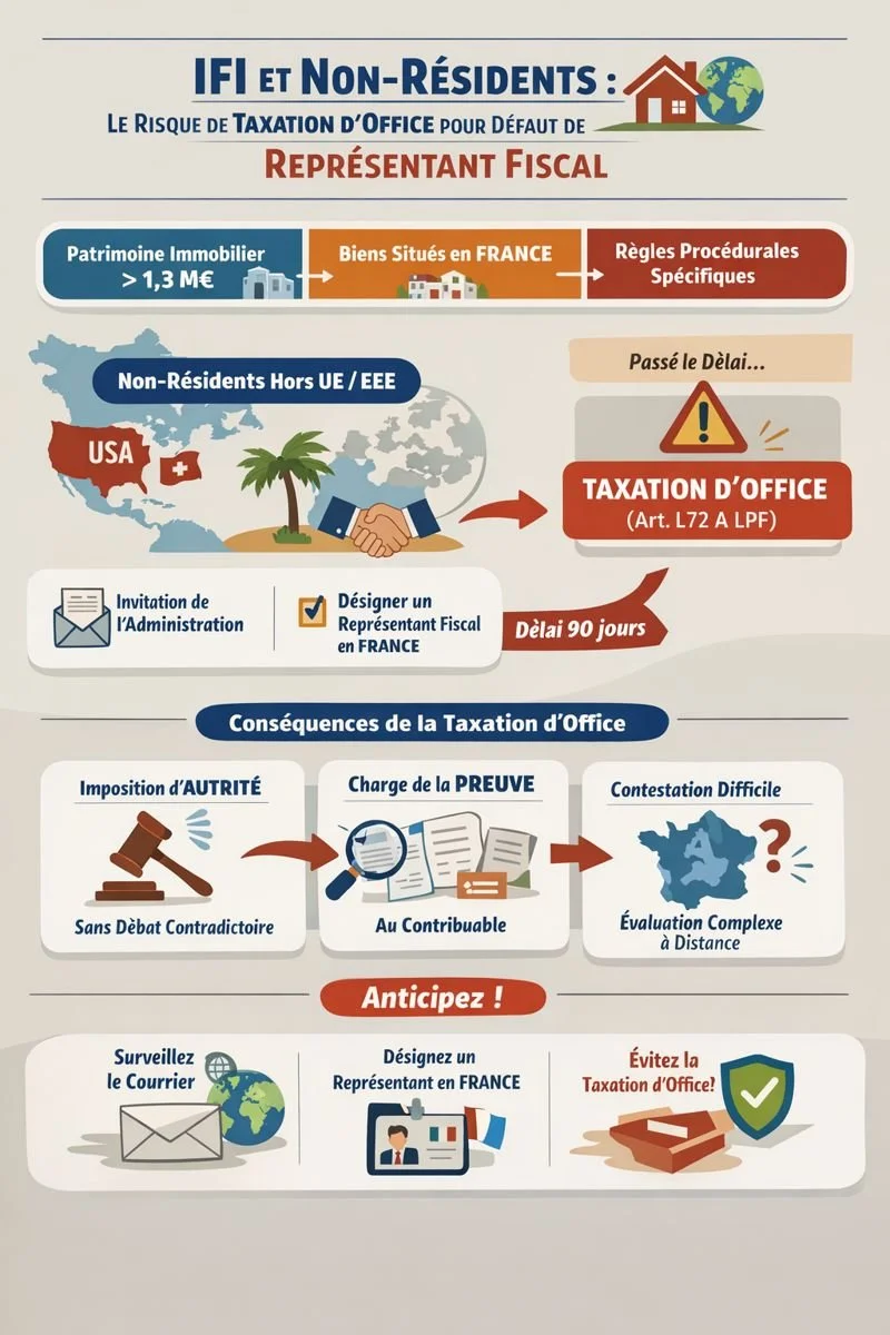 IFI et non-résidents : la taxation d'office pour défaut de représentant fiscal, un risque procédural majeur