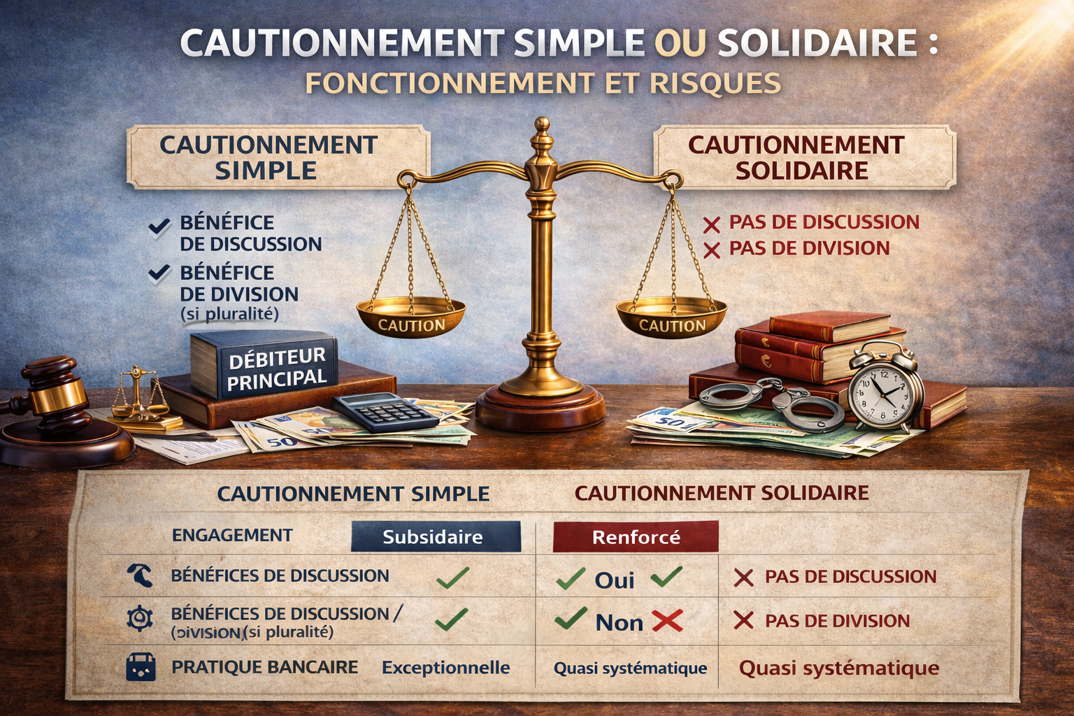Cautionnement simple ou solidaire : fonctionnement et risques pour la caution
