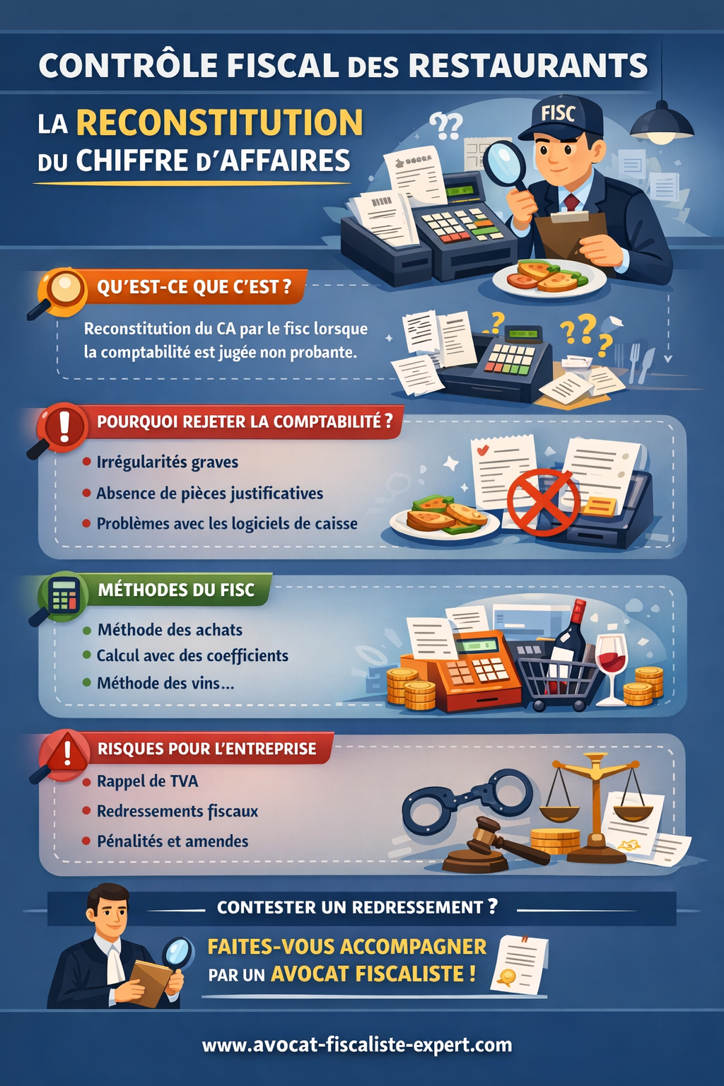 Contrôle fiscal des restaurants : reconstitution du chiffre d’affaires