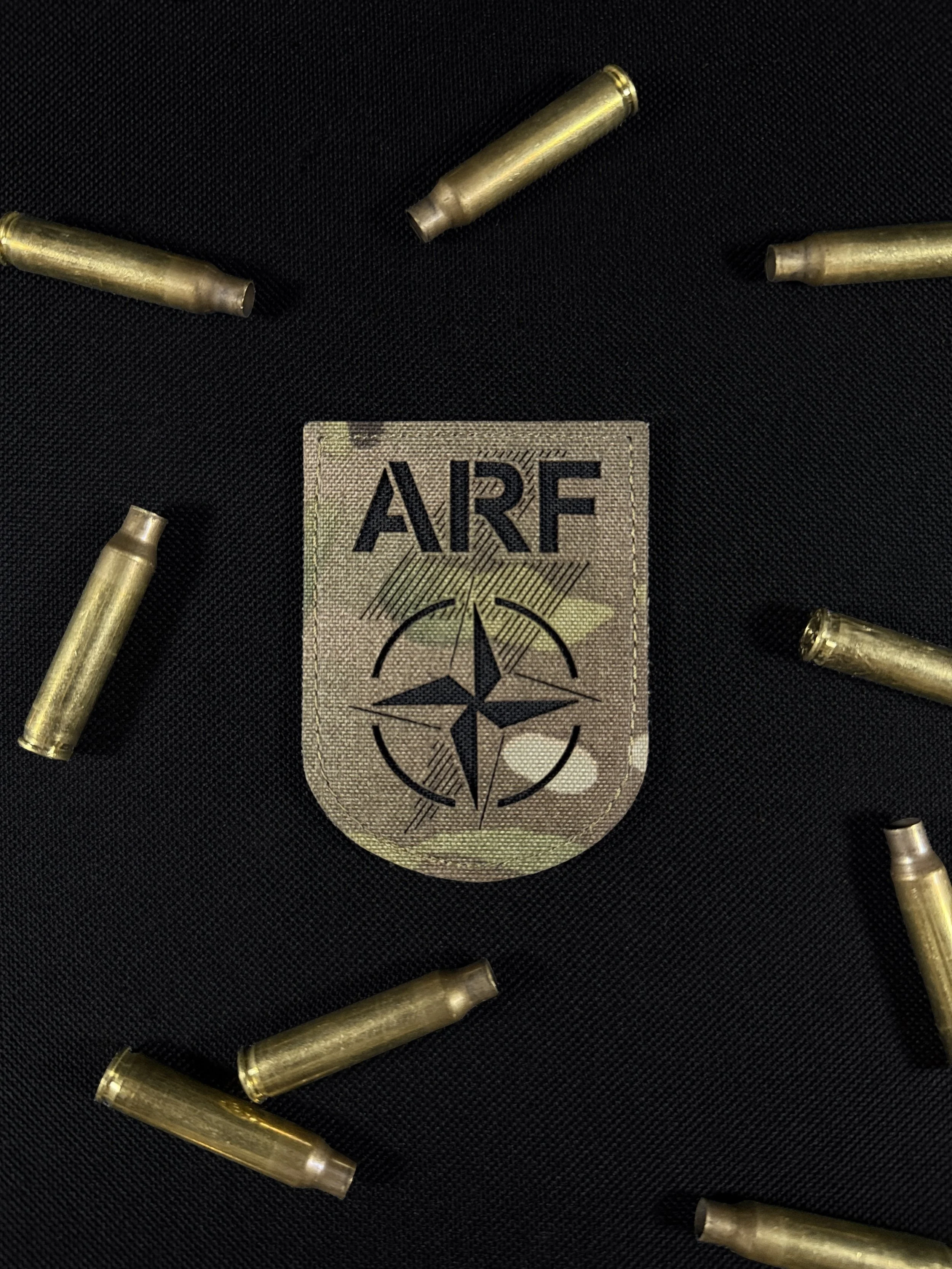 STAB Solutions 0197 NATO Allied Reaction Force ARF Patch Badge Multicam Laminate Laser Cut Patch Cordura Group Patch Military Equipment British Army Cabrit Estonia Rangers.jpg