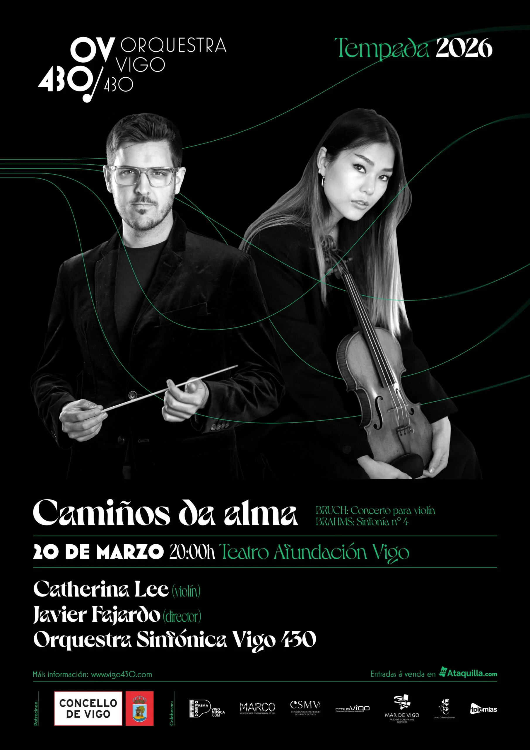 Orquestra Vigo 430 con Catherina Lee y Javier Fajardo en Vigo..
