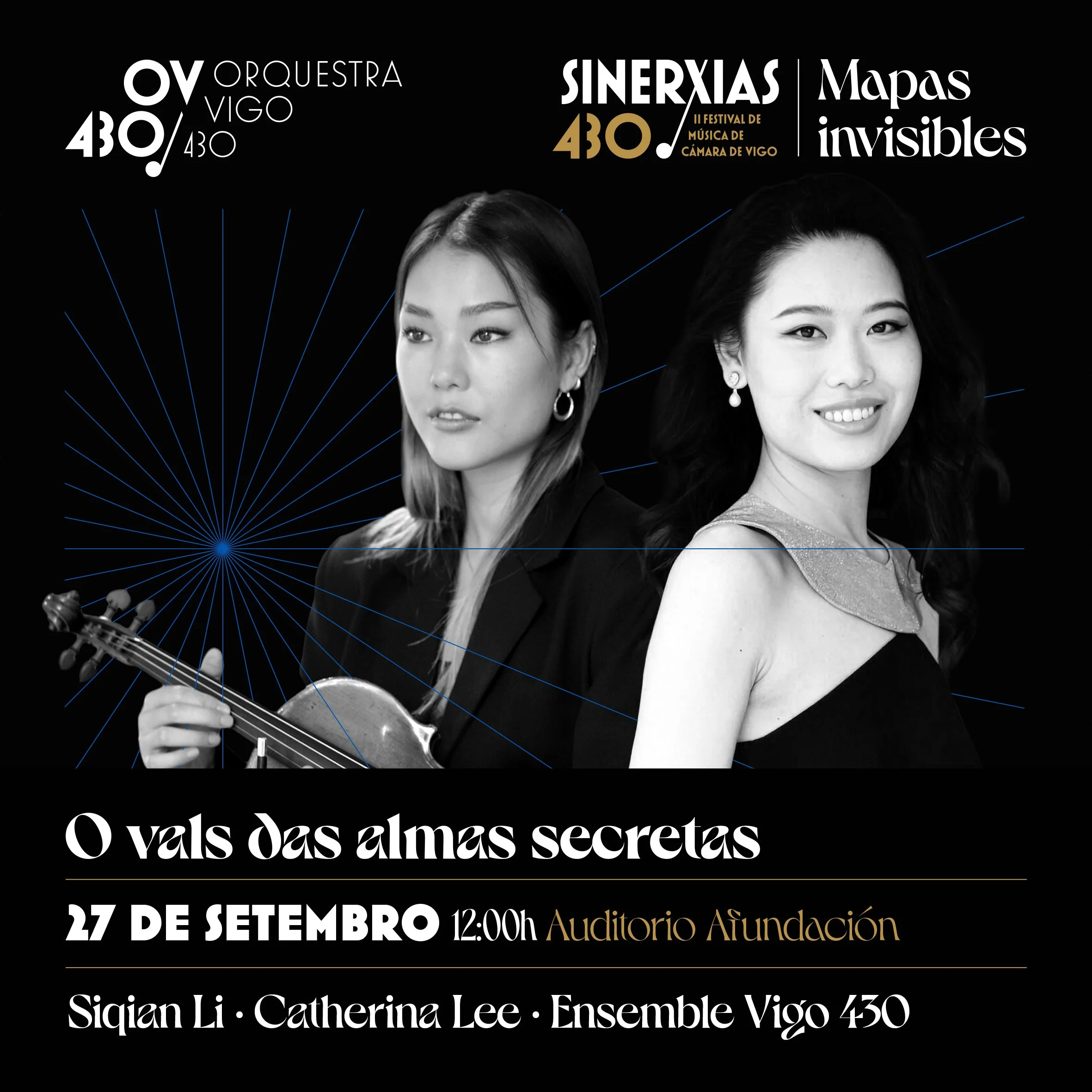 Orquestra Vigo 430, con la violinista Catherina Lee, Siqian Li y Ensemble Vigo 430 en Vigo.