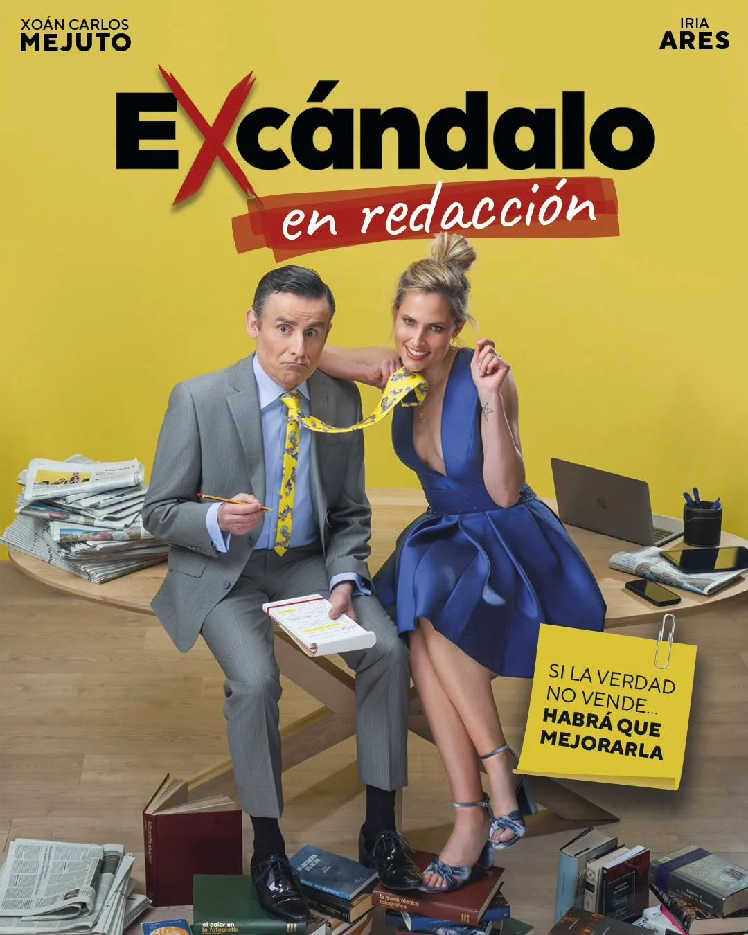 “Escándalo en redacción” con Xoán C. Mejuto e Iria Ares en Vigo.