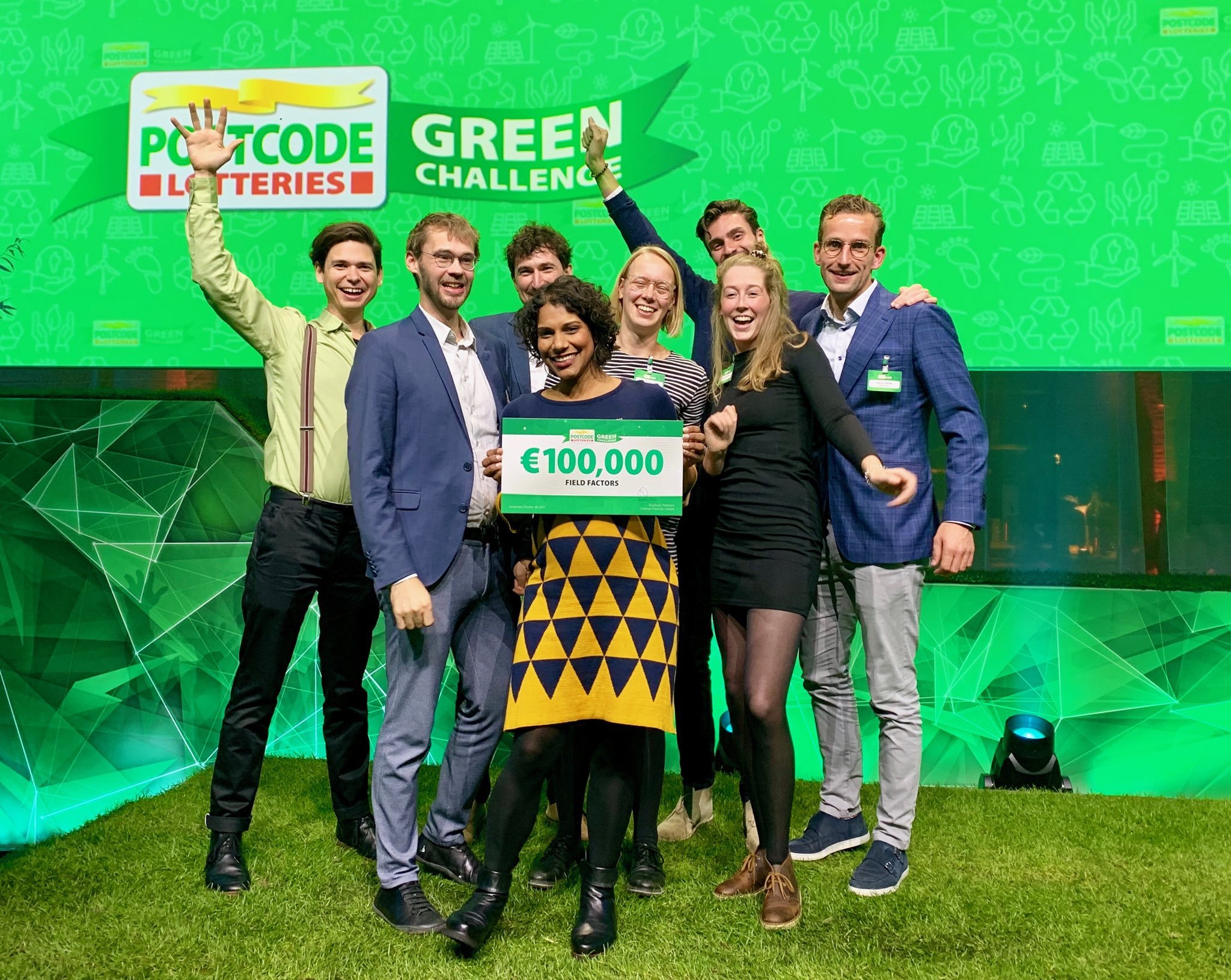 FieldFactors wint 100.000 dollar in Postcode Loterijen Green Challenge 2020