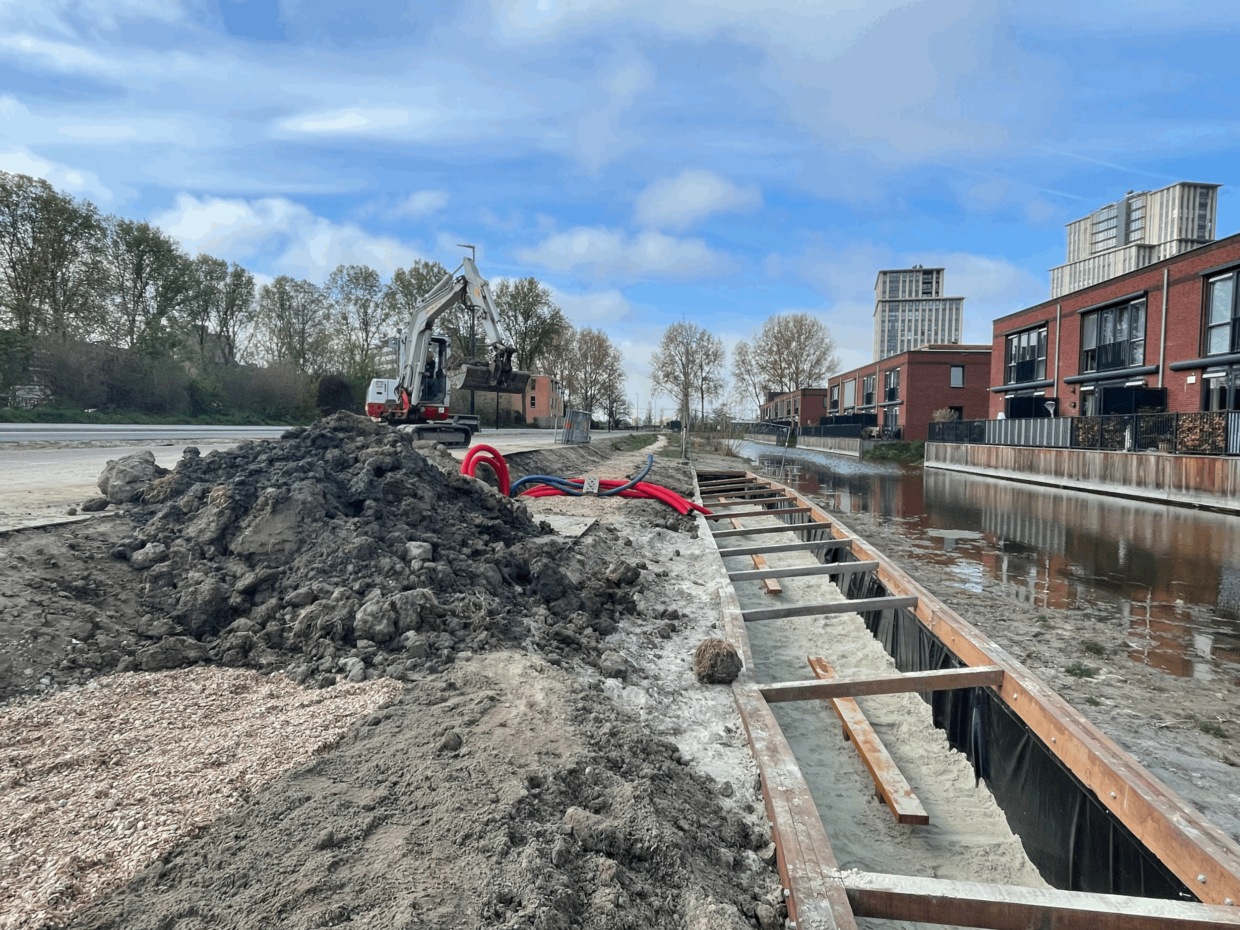 Bouw van BlueBloqs aan de Kwartellaan, Maassluis