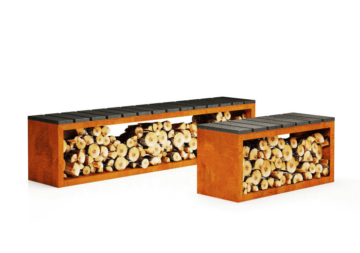 Firewood + bench
