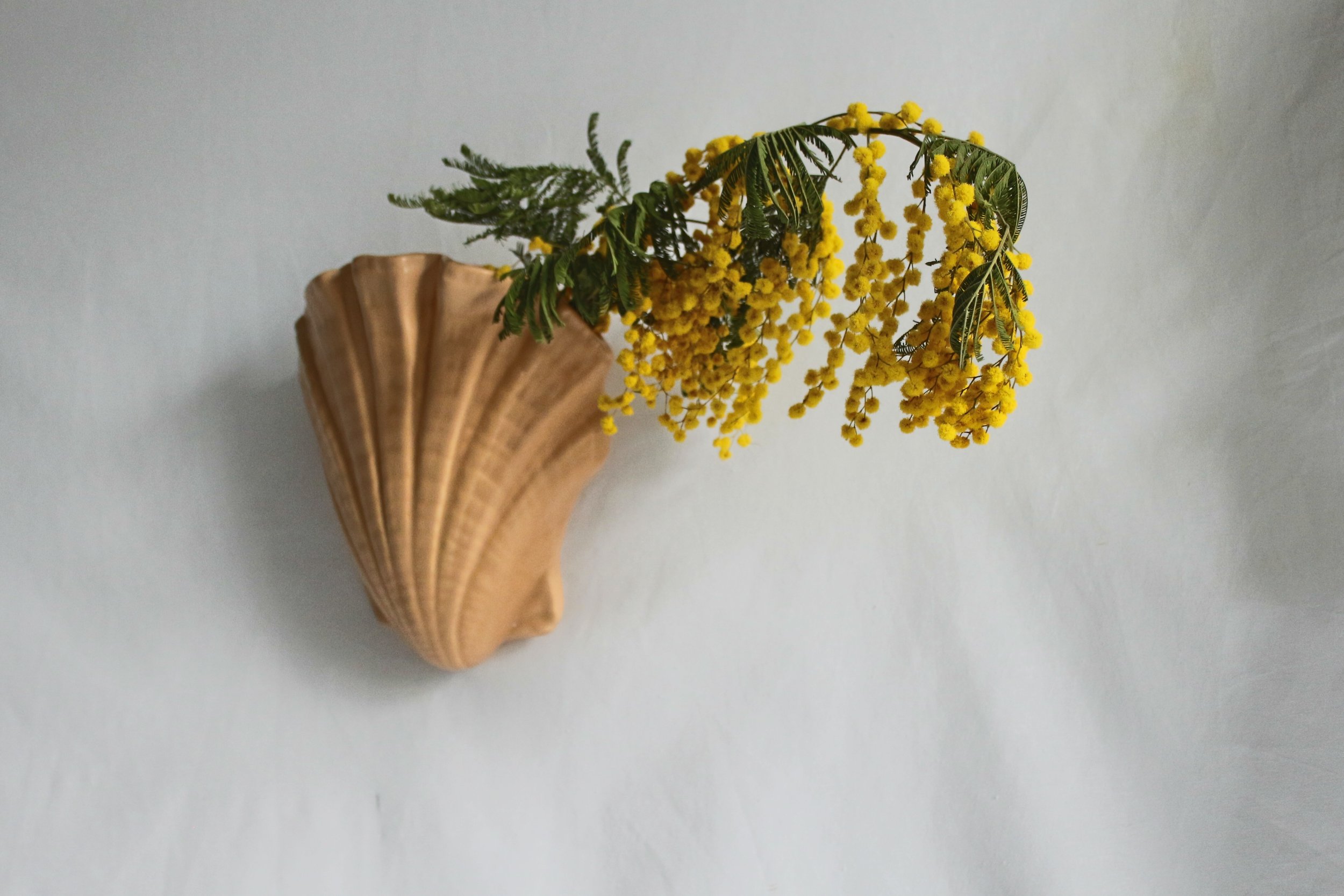 Scallop shell 1930s pocket vase