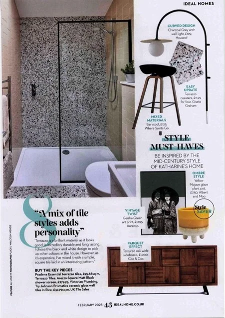 Ideal Home - Charcoal grey arch wall light