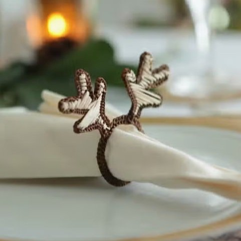 Team Rudolph Christmas napkin rings, Christmas table decor, holiday de