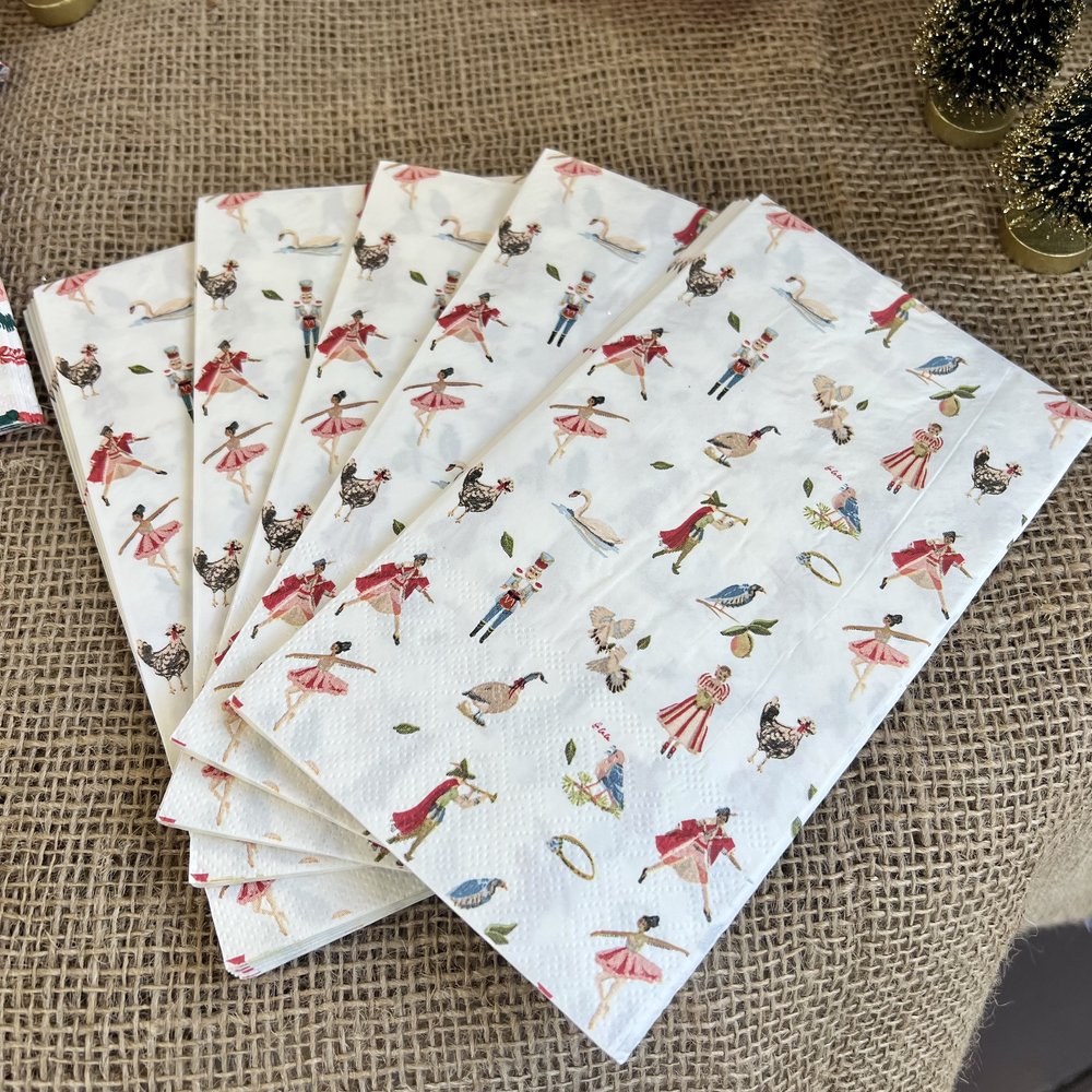 12 Days of Christmas Cloth Dinner Napkins, Twelve Days of