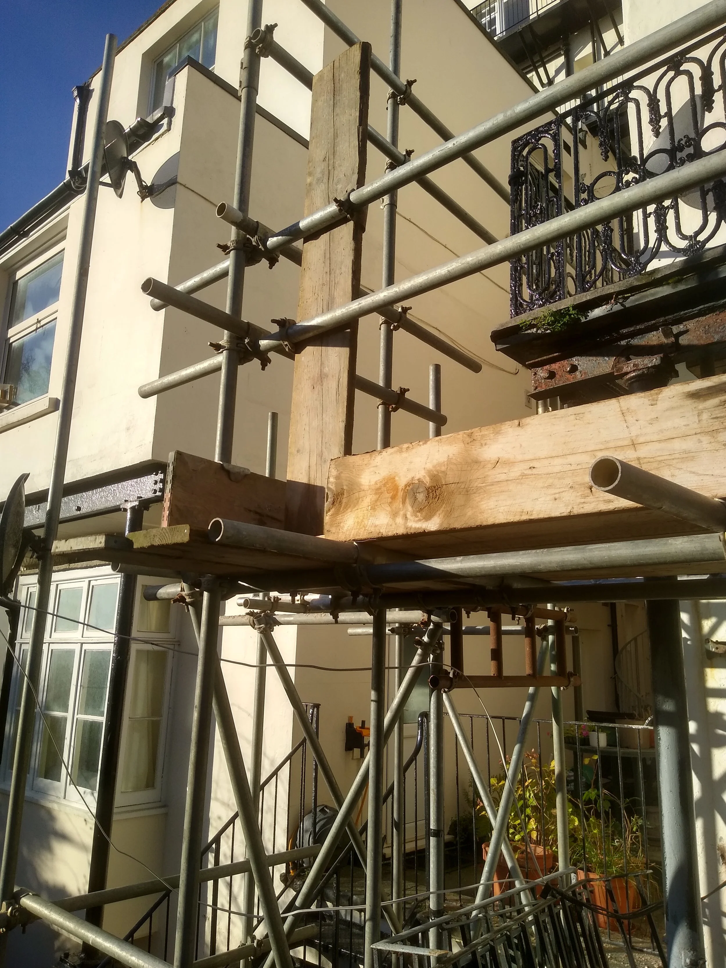 Temporary Propping for Balcony Support, Hove