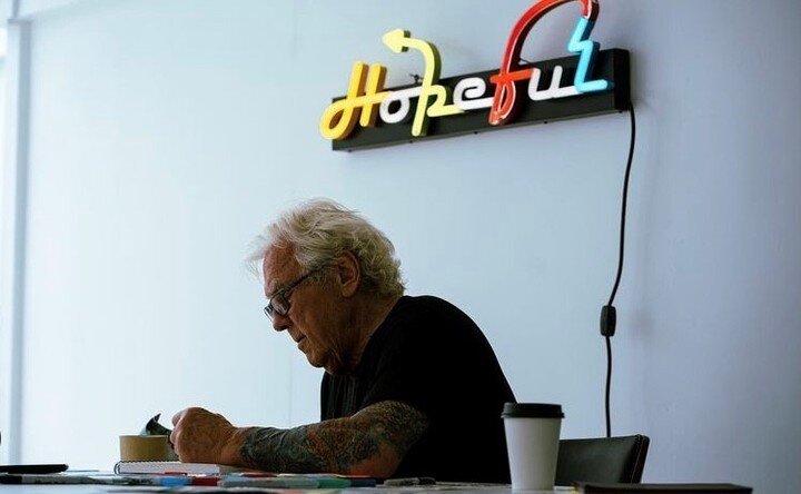 A little behind the scenes footage of Charlie Hewitt! #hopefulartist #hopeful #publicart #sharehopeful #hope #artist #art